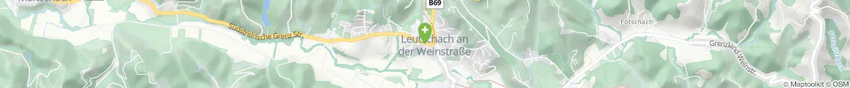 Kartendarstellung des Standorts für Rebenland Apotheke in 8463 Leutschach